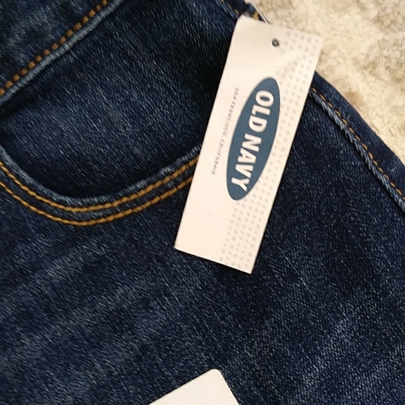 NEW Old Navy Mid-Length Stretch Extensible Denim Shorts Girls 12R Dark Wash - Picture 4 of 15